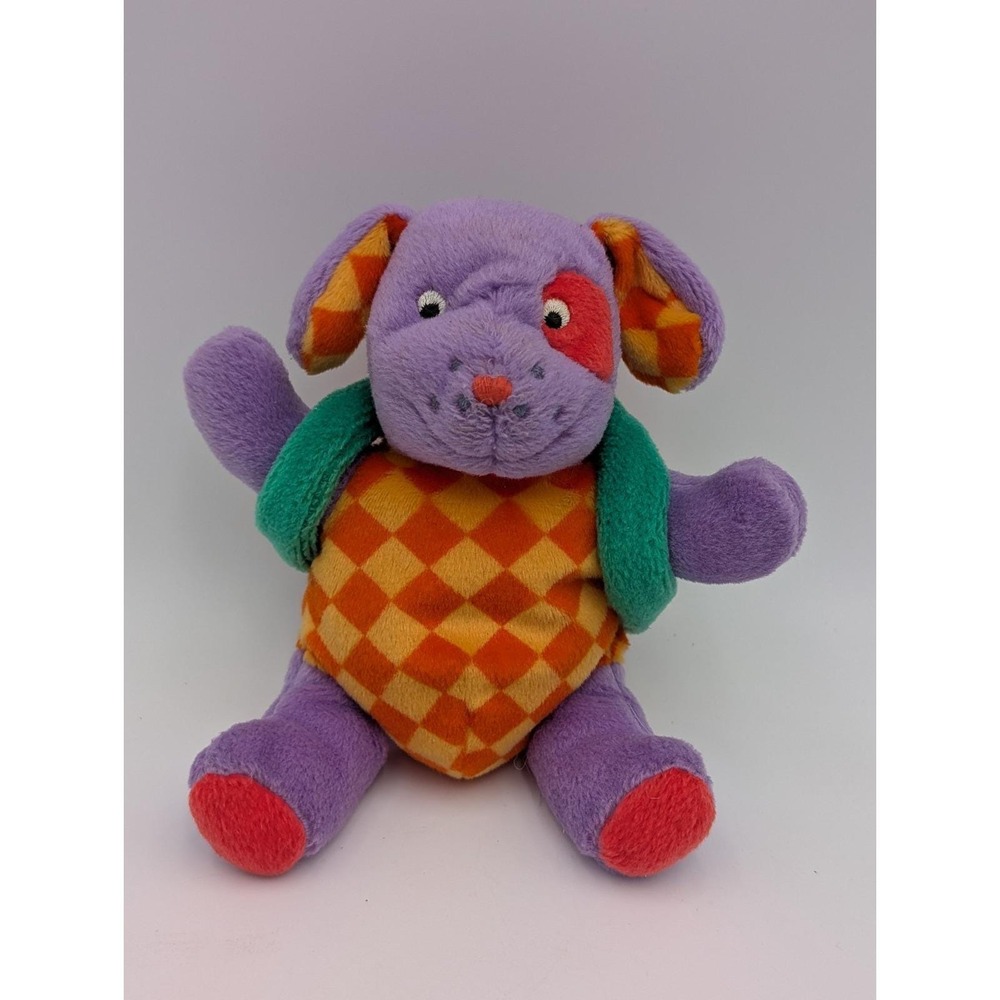 Gymboree Purple Dog Plush Puppy 6 Inch Backpack Stuffed Animal Toy